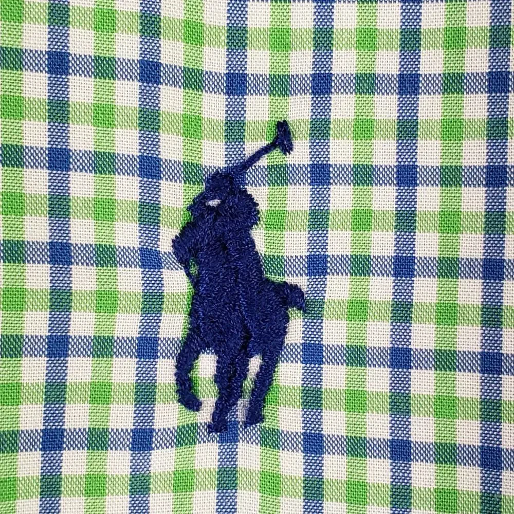 Polo Ralph Lauren Oxford Shirt Mens Size XL Button Down Green Plaid Long Sleeve